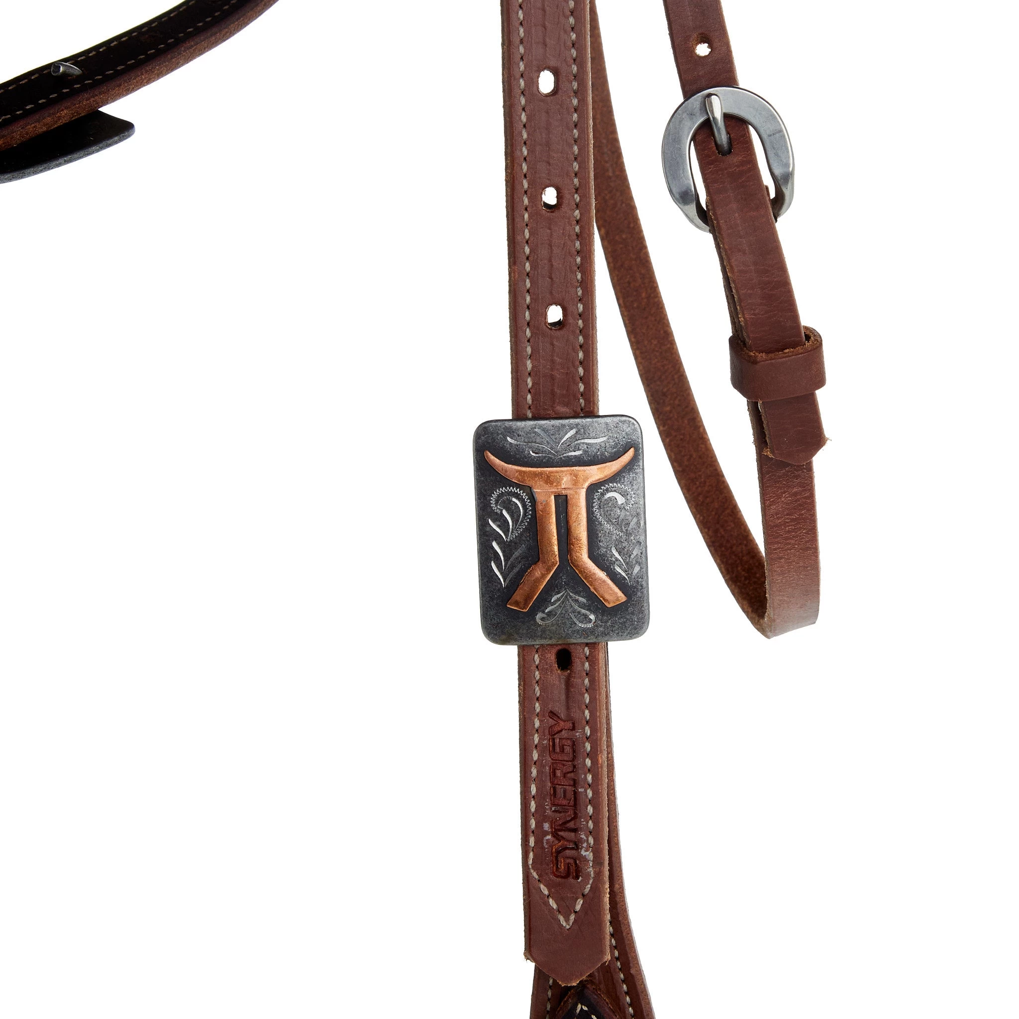 Weaver Leather Smarty Synergy 3/4 Inch Oiled Browband Headstall With Smarty Buckles 4 Weaver Leather Smarty Synergy 3/4 Inch Oiled Browband Headstall With Smarty Buckles - Image 2