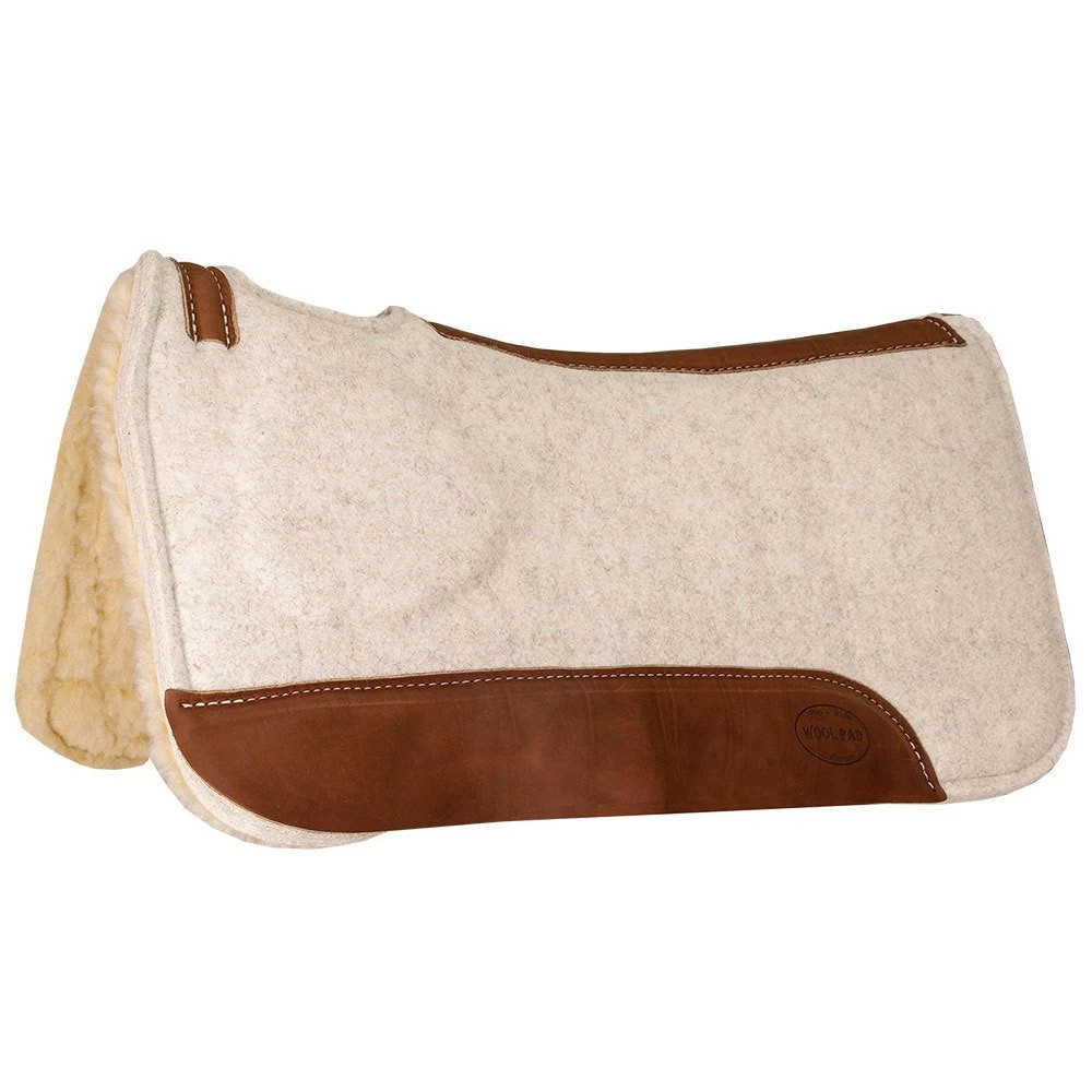 Mustang Tan Wool Correct Fit Pad With Fleece Bottom 3 Mustang Tan Wool Correct Fit Pad With Fleece Bottom