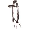 Martin Saddlery Rawhide Laced Chocolate Browband Headstall -Horse Riding Master 105207 default l