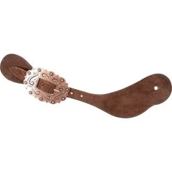 Martin Saddlery Chocolate Roughout Cowboy Spur Strap With Copper Buckle