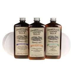 Chamberlains Leather Milk Restore And Protect Leather Care Set