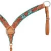 Rafter T Ranch Company Painted Cactus Contoured Breast Collar -Horse Riding Master 109500 default l