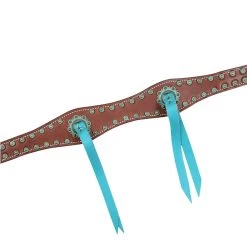 Martin Saddlery 1 1/2in. Scalloped Turquoise Blood Knot Breast Collar