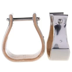 Partrade Trading Corporation 3 Inch Stainless Steel Covered Wooden Stirrups