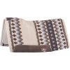 Classic Equine Contour Wool Top Felt 34 X 38 Saddle Pad Ivory/Periwinkle -Horse Riding Master 118795 default l