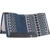 Classic Equine Contour Wool Top Felt 34 X 38 Saddle Pad Navy/Seafoam