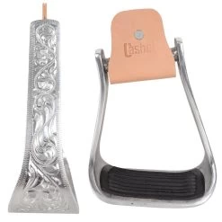 Cashel Company Engraved 2.5in Slanted Stirrups