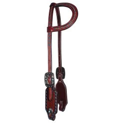 Professionals Choice Basket Weave Single Ear Headstall
