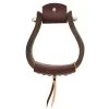Partrade Trading Corporation Open Range 3 /4in. Dark Wood Bell Stirrups -Horse Riding Master 133330 default l