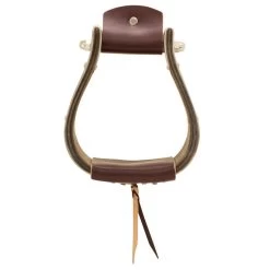 Partrade Trading Corporation Open Range 4 /4in. Dark Wood Monel Stirrups