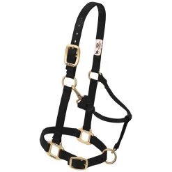 Weaver Leather Large Horse Adjustable Chin And Throat Snap Triple-Ply Nylon Halter