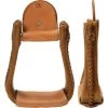 NRS Rawhide Covered Barrel Stirrups -Horse Riding Master 1410 default l