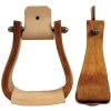 Partrade Trading Corporation Partrade 3 1/2in Varnished Wood Bell Stirrups -Horse Riding Master 1417 default l