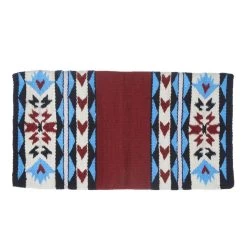 NRS Exclusive Thistle Deep Red And Blue Saddle Blanket