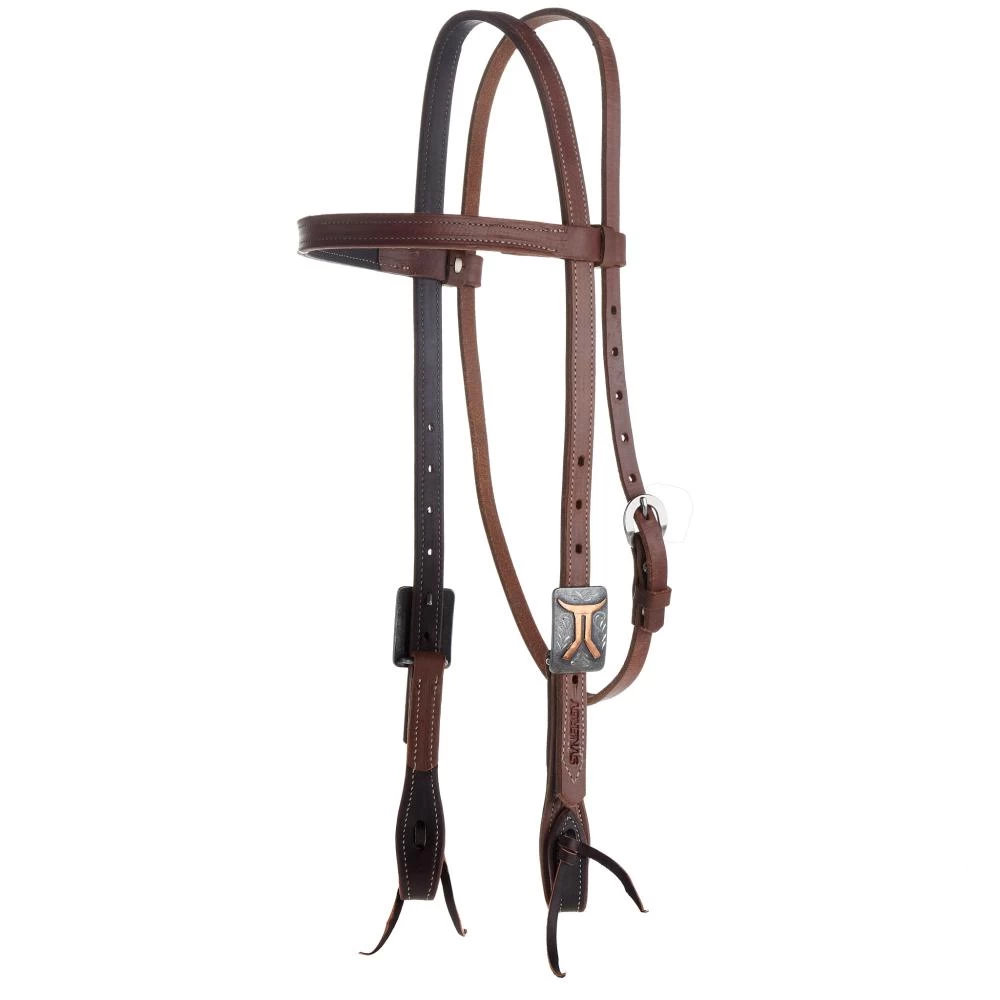 Weaver Leather Smarty Synergy 3/4 Inch Oiled Browband Headstall With Smarty Buckles 3 Weaver Leather Smarty Synergy 3/4 Inch Oiled Browband Headstall With Smarty Buckles