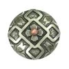 NRS Antique Silver Bold Square Flower 1 1/2 Inch Concho -Horse Riding Master 163818 default l