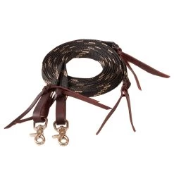 Mustang Flat Split Rein W/latigo Water Loops -Horse Riding Master 197020 583630