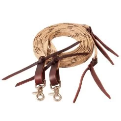 Mustang Flat Split Rein W/latigo Water Loops