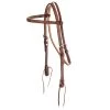 NRS Chocolate Roughtout Browband Headstall W/Pink Buckstitch -Horse Riding Master 200419 599348