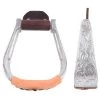 Martin Saddlery Aluminum & Leather Tread 2in Stirrup -Horse Riding Master 20526 default l