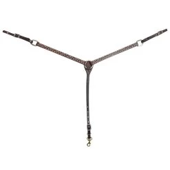 Martin Saddlery 1 In. Skirting Leather Breast Collar W/Copper Dots