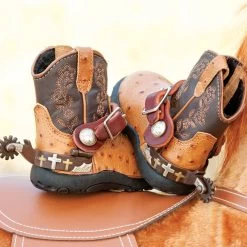 Jerry Beagley Braiding Company Three Cross Toddler Spurs With Strap