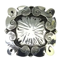 NRS Silver Swirl Square Saddle Concho Set