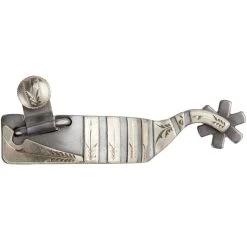 Cowpuncher Silver Mounted Spurs With Bars
