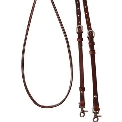 Cashel Company 8 Foot Adjustable Reins W/Rawhide Trim