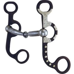 NRS Dots & Engraved Smooth Mouth Argentine Snaffle Bit