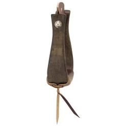 Partrade Trading Corporation Open Range 2 /4in. Dark Wood Bell Stirrups -Horse Riding Master 330561 20side