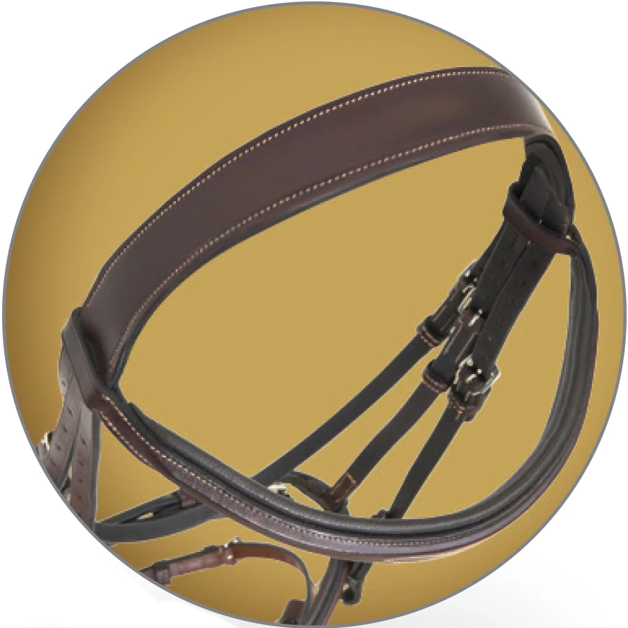 Pessoa Pro Fancy Wide Nose Bridle 4 Pessoa Pro Fancy Wide Nose Bridle - Image 2