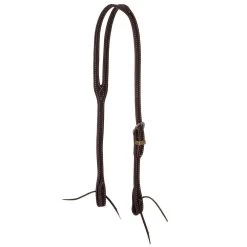 Nrs Tack Latigo Double Ply And Stitched Slot Ear Headstall
