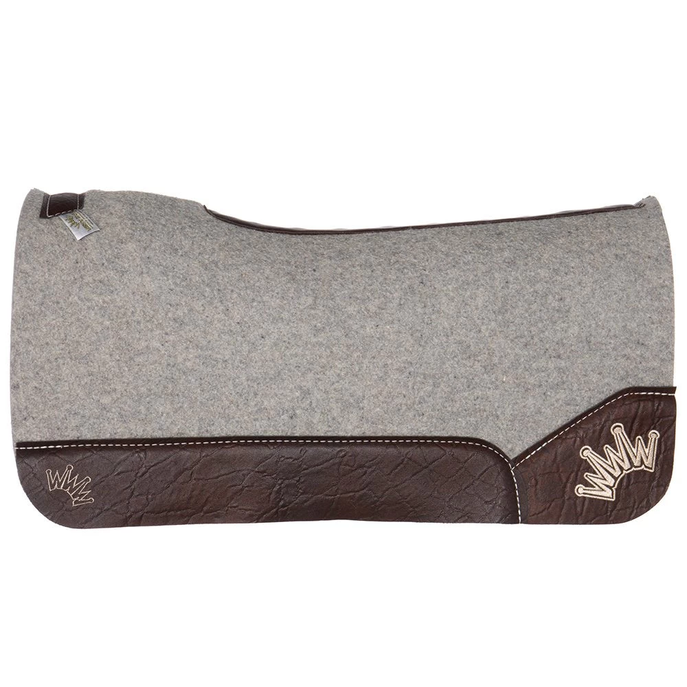 Best Ever Pads Kush 1 Inch Felt Saddle Pad With Chocolate Elephant Wear Leathers 4 Best Ever Pads Kush 1 Inch Felt Saddle Pad With Chocolate Elephant Wear Leathers - Image 2